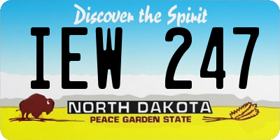 ND license plate IEW247