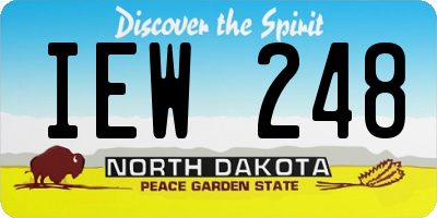 ND license plate IEW248