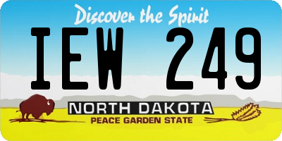 ND license plate IEW249