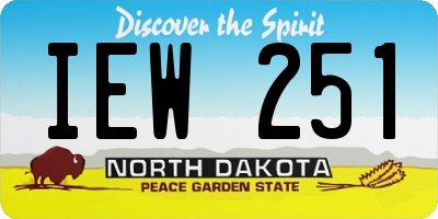ND license plate IEW251