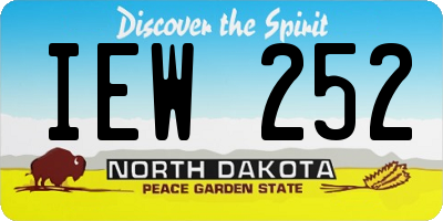 ND license plate IEW252