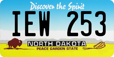 ND license plate IEW253