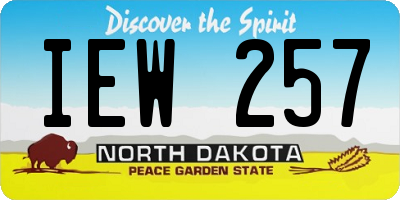 ND license plate IEW257