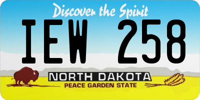 ND license plate IEW258