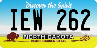 ND license plate IEW262