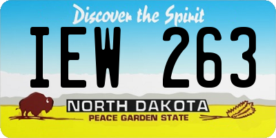 ND license plate IEW263