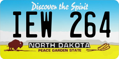 ND license plate IEW264