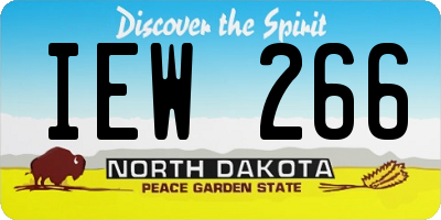 ND license plate IEW266