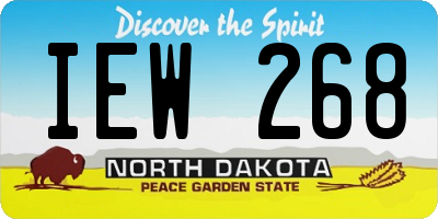 ND license plate IEW268