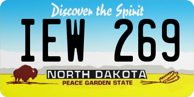 ND license plate IEW269