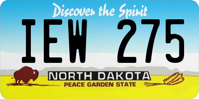 ND license plate IEW275
