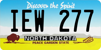 ND license plate IEW277