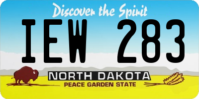 ND license plate IEW283