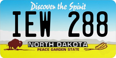 ND license plate IEW288