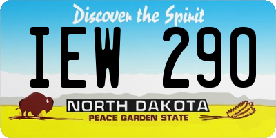ND license plate IEW290