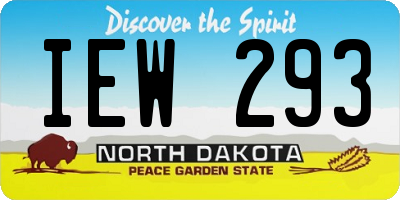 ND license plate IEW293