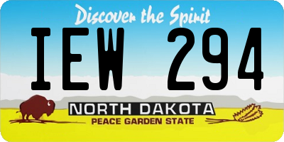 ND license plate IEW294
