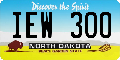 ND license plate IEW300