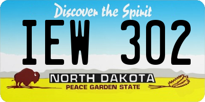 ND license plate IEW302