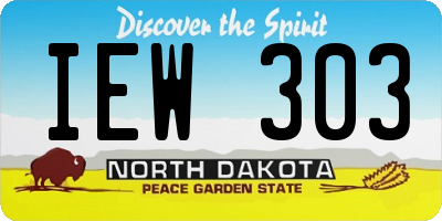 ND license plate IEW303