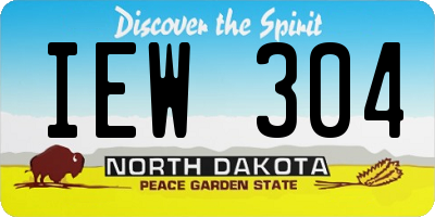 ND license plate IEW304