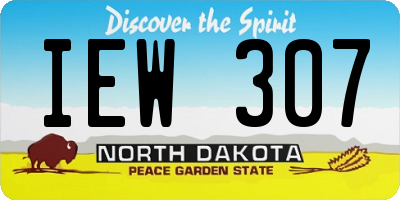 ND license plate IEW307