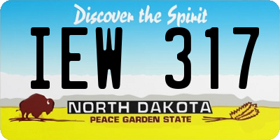 ND license plate IEW317