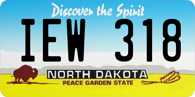 ND license plate IEW318