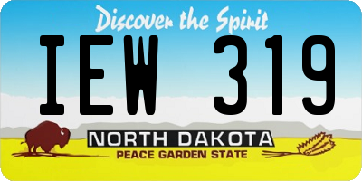 ND license plate IEW319