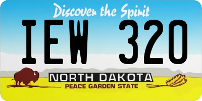 ND license plate IEW320