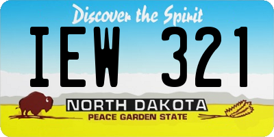 ND license plate IEW321