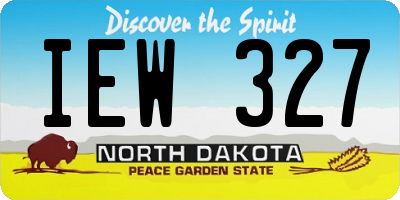 ND license plate IEW327