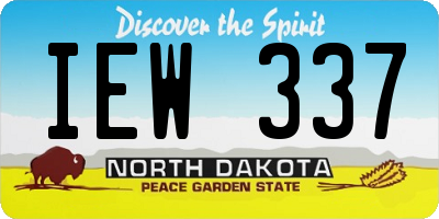 ND license plate IEW337