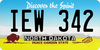 ND license plate IEW342
