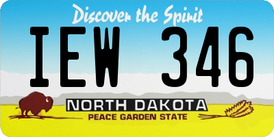 ND license plate IEW346