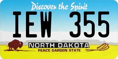 ND license plate IEW355