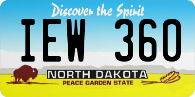 ND license plate IEW360