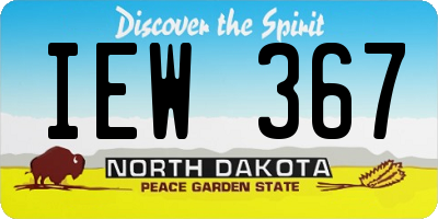 ND license plate IEW367