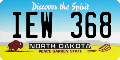 ND license plate IEW368