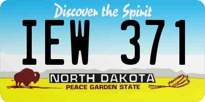 ND license plate IEW371
