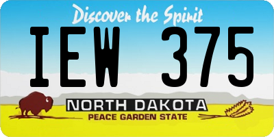 ND license plate IEW375
