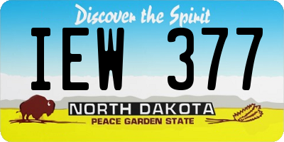 ND license plate IEW377