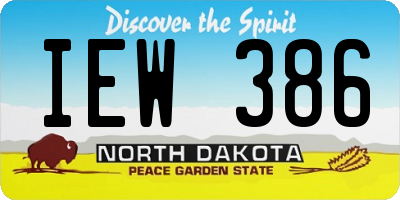 ND license plate IEW386