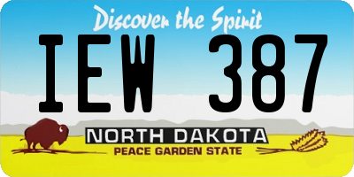 ND license plate IEW387