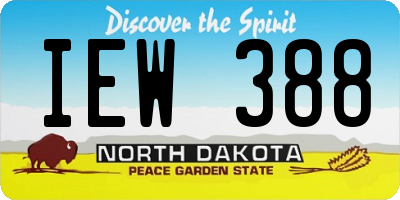 ND license plate IEW388