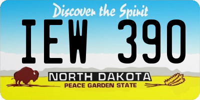 ND license plate IEW390