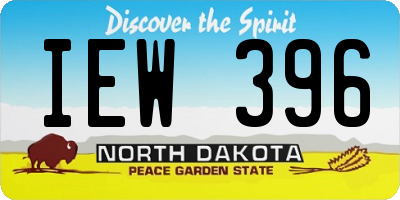 ND license plate IEW396