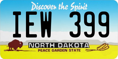 ND license plate IEW399