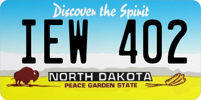 ND license plate IEW402