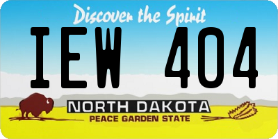 ND license plate IEW404